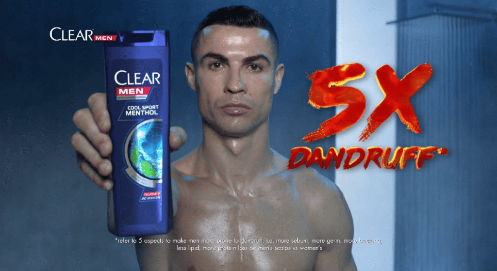 reklama szamponu z Ronaldoo