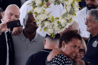 Infantino na pogrzebie Pele